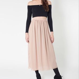 American Apparel Chiffon Maxi Skirt